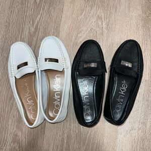 Calvin Klein Leather Slip On Loafers (2 Pairs)
